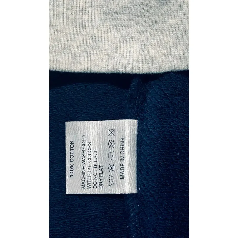 NEW Parke Heritage Back to School 2 Tone Mock. Navy/White w/Gray RIB. Size S/M. - Picture 9 of 10
